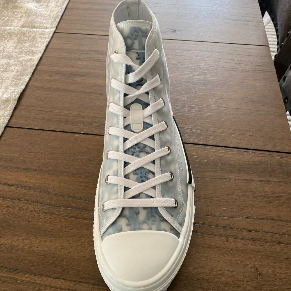 Dior Blue Pixel B23 Oblique High-top Sneakers